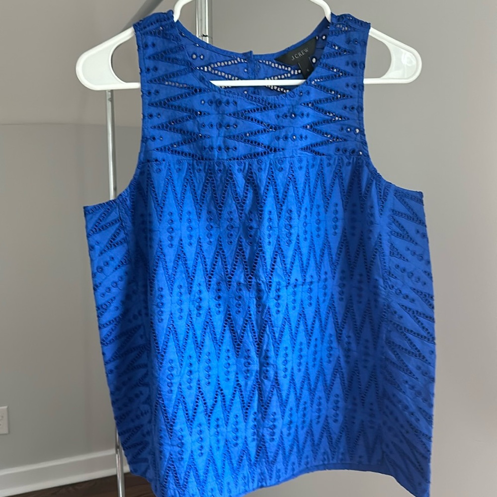 J. Crew blue blouse size 6